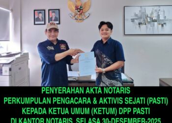 Memasuki Tahun Baru 2026, Organisasi Pengacara & Aktivis Sejati (PASTI) Mendapatkan Kado Istimewa