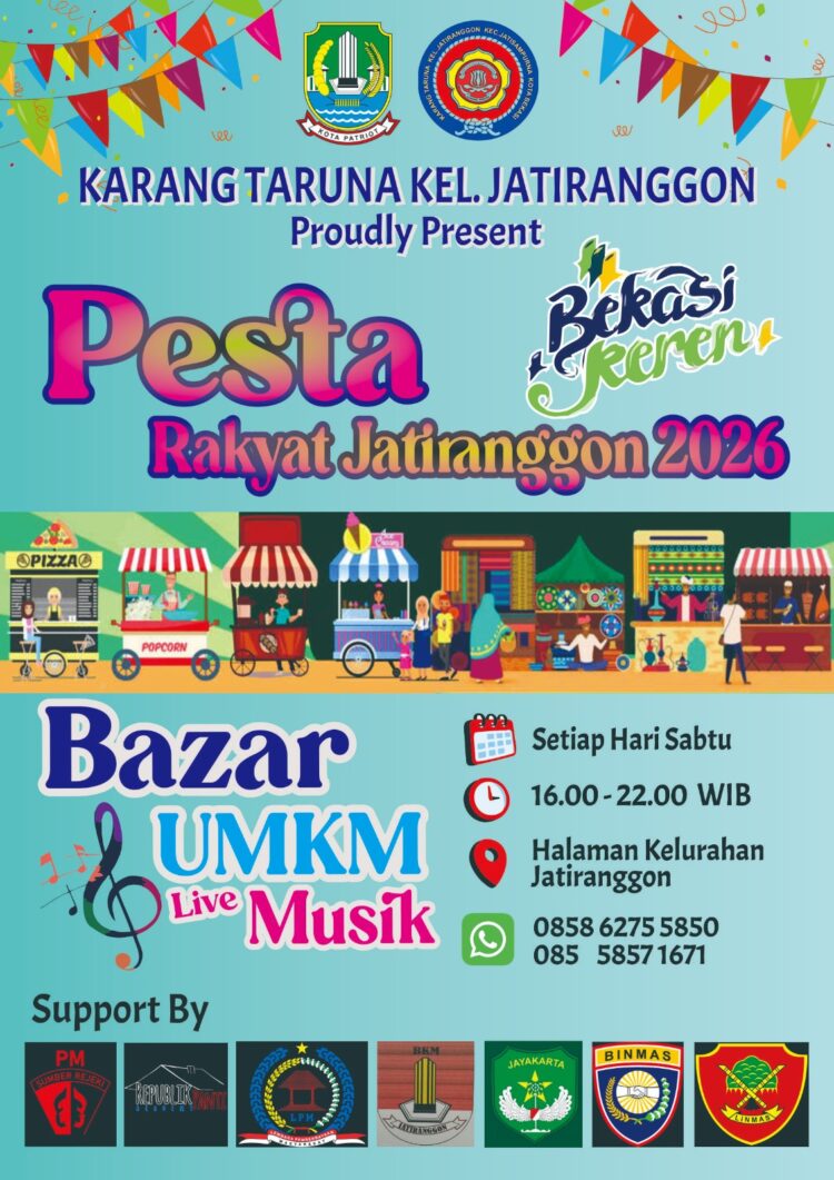 Meriahkan Pesta Rakyat Jatiranggon 2026, Bazar UMKM dan Iringan Live Musik