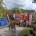 Jembatan Sulang Rusak, Truk Terperosok,Lalu Lintas Macet Parah
