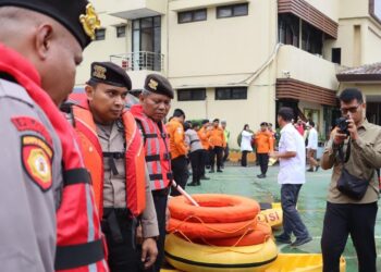 Polres Pelabuhan Tanjung Priok Gelar Apel Kesiapsiagaan Hadapi Potensi Bencana