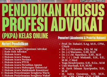 PKPA Online PPIPHII 2026: Saatnya Melangkah Pasti Menjadi Advokat Profesional dan Berintegritas