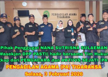 Sidang ke-2 PA Tigaraksa: Nana Sutrisna Sulaeman Hadir Lengkap, Tergugat Tak Datang