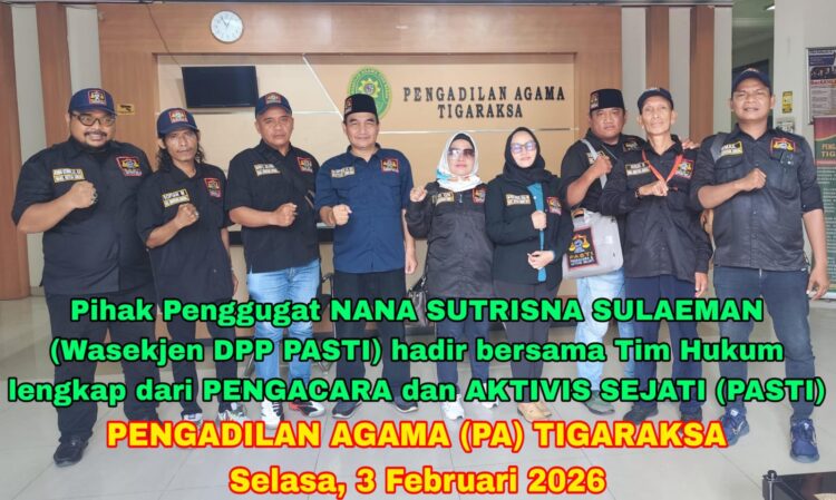 Sidang ke-2 PA Tigaraksa: Nana Sutrisna Sulaeman Hadir Lengkap, Tergugat Tak Datang