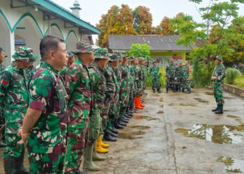 Perwira Operasi Kodim 0607/Kota Sukabumi Pimpin Apel Pagi Penyiapan Pembukaan TMMD ke-127