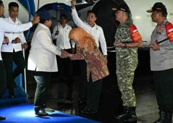 Presiden Prabowo Subianto Tiba Di Malang Hadiri Mujahadah  Kubro Satu Abad NU