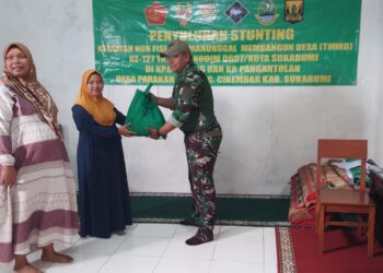 Komitmen TNI Ciptakan Generasi Bebas Stunting Melalui Program TMMD Ke-127 Kodim 0607/Kota Sukabumi