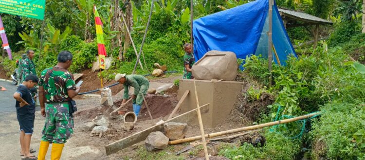 TMMD 127 Sukabumi Hampir Rampung, Pembuatan Prasasti Titik Nol Jadi Penanda Sejarah