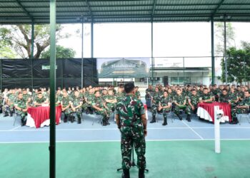 Pusterad Gelar Apel Khusus dan Halal Bihalal, Seluruh Personel Kembali Aman Usai Libur Idul Fitri