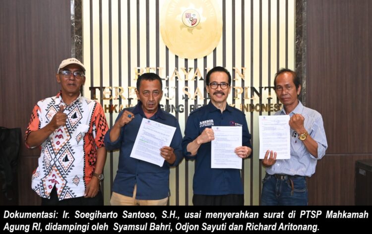 Soegiharto Santoso,SH Surati Ketua M.A Terkait Perkara Kasasi No.431 K/TUN/2026 Dan 16 LP Perkara APKOMINDO