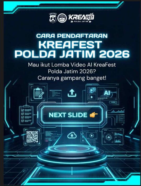 KREAFEST POLDA JATIM 2026 Ajak Generasi Muda Ciptakan Konten AI Edukatif Untuk Keamanan Publik
