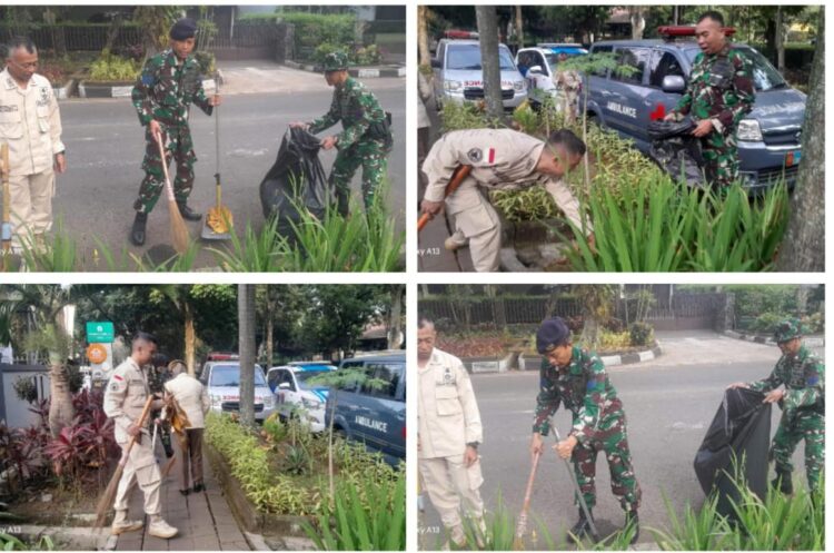 Kompak Solid Tanamkan Jiwa Gotong Royong, di Dalam Memperindah Lingkungan Kerja