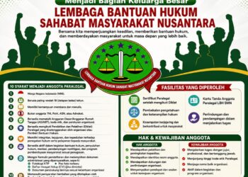 Bergabung Bersama Menjadi Bagian Keluarga Besar Lembaga Bantuan Hukum Sahabat Masyarakat Nusantara