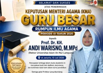 IKAPI Sampaikan Ucapan Selamat Atas Keputusan Menteri Agama (KMA) Guru Besar kepada Prof. Dr. KH. Andi Warisno, M.MPd