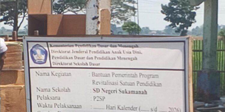 Diduga Proyek Revitalisasi 1 Milyar  SD Negeri Sukamanah Kab Subang Syarat Penyimpangan Korupsi