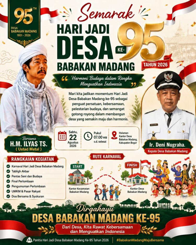 Semarak 95 Tahun Desa Babakan Madang Ustad Metal Dan Kades Ajak Rakat Bersatu