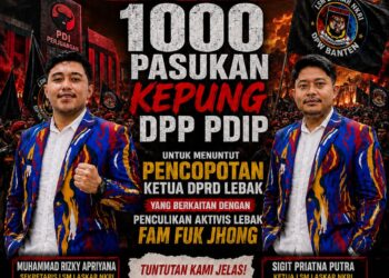 Dampak Penculikan Aktivis Dilebak, Masa LSM Laskar NKRI Banten Akan Gruduk Kantor DPP PDI Perjuangan