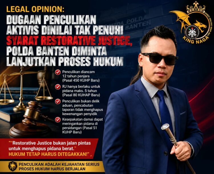 Menjaga Marwah Polri Presisi, King Naga Mendukung Penuh Kapolda Banten Mengusut Tuntas Kasus Penculikan Aktivis Lebak