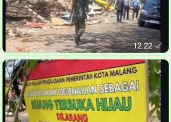 Tahap Peringatan Diabaikan, Pemkot Malang Bongkar 12 Lapak Liar di Selatan GOR Ken Arok
