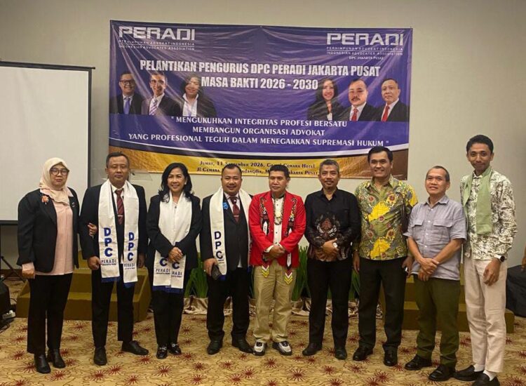 Ketua Umum SPASI Jelani Cristo Hadiri Pelantikan DPC PERADI RBA Jakarta Pusat Periode 2026–2030: Perkuat Persatuan dan Integritas Profesi Hukum