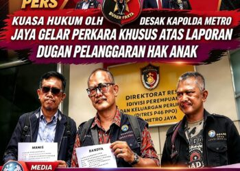 Kuasa Hukum OLH Desak Kapolda Metro Jaya Gelar Perkara Khusus atas Tiga Laporan Dugaan Pelanggaran Hak Anak