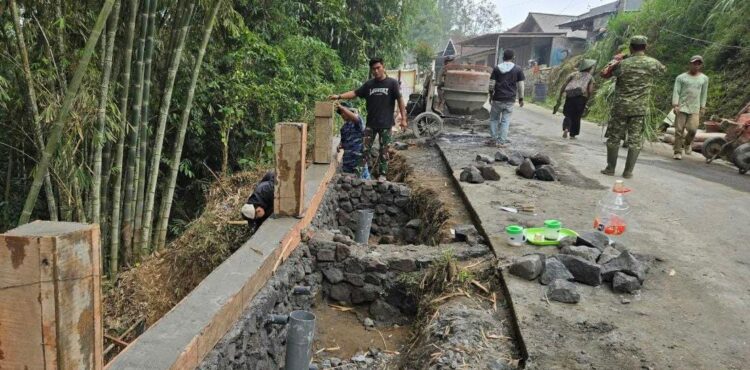 Wujudkan Infrastruktur Yang Kokoh Pembangunan Penahan Tanah TMMD Capai Progres 85 Persen