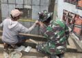 Satgas TMMD ke-130 Kodim 0818-Kabupaten Malang Gotong Royong Bersama Warga Bangun Tugu Prasasti